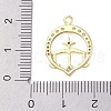 Brass Micro Pave Clear Cubic Zirconia Pendants FIND-B077-02G-08-3