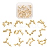 12Pcs 12 Style Brass Micro Clear Cubic Zirconia Pendants ZIRC-LS0001-02G-1
