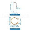 304 Stainless Steel Stud Earring Findings STAS-TA0004-66-7