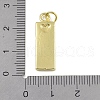 Brass Micro Pave Clear Cubic Zirconia Pendants KK-P266-06G-T-3