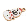 Christmas Kitty Alloy Enamel Pendants X-ENAM-I060-02C-2