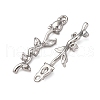 Brass Micro Pave Clear Cubic Zirconia Pendants KK-Z112-43P-2