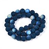 Frosted Opaque Glass Beads Strands GLAA-T032-P10mm-MBB14-2