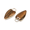 Natural Tiger Eye Pendants G-G193-02G-10-2