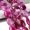 Natural Striped Agate/Banded Agate Beads Strands G-Q182-01-3