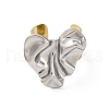 304 Stainless Steel Open Cuff Rings RJEW-K258-08GP-07-3