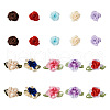  Jewelry 10 Style Polyester Imitation Flower Ornamenrt Accessories DIY-PJ0001-33-2