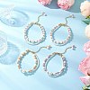 4Pcs 4 Colors Glass Pearl Round Beaded Multi-strand Bracelets BJEW-JB11918-1