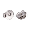 Rhodium Plated 925 Sterling Silver Friction Ear Nuts STER-L063-09P-1