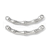 Alloy Curved Bamboo Stick Connector Charms PALLOY-S044-07A-P-1