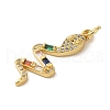 Brass Micro Pave Cubic Zirconia Pendant KK-R162-034C-G-2