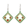 Seed Glass Dangle Earring EJEW-MZ00186-1
