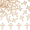 Beebeecraft 40Pcs Brass Tiny Cross Charms KK-BBC0008-22-1
