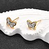 12 Pairs 304 Stainless Steel Rhinestone Stud Earrings EJEW-B135-01G-01-1