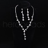 Brass Rhinestones Necklaces & Earring Sets for Women WGF929C-03-1