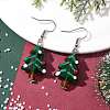 Christmas Theme Glass Dangle Earrings EJEW-TA00475-03-2