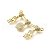 Brass Micro Pave Cubic Zirconia Pendants KK-Q066-15C-G-2
