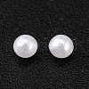 No Hole ABS Plastic Imitation Pearl Round Beads MACR-F033-2mm-24-4