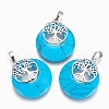 Synthetic Turquoise Pendants G-F573-C06-1