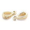 Brass Micro Pave Clear Cubic Zirconia Pendants ZIRC-O042-01G-1