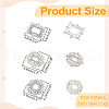 WADORN 6Pcs 3 Style Alloy Crystal Rhinestone Shoe Decorations FIND-WR0011-30-2