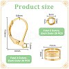   Brass Leverback Earring Findings with Jump Rings & Brass Rings DIY-PH0023-17-2