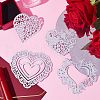 Gorgecraft 4Pcs 4 Styles Heart Carbon Steel Cutting Dies Stencils DIY-GF0007-80-4