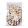 Undyed Wooden Big Pendant X-WOOD-TA0002-20-8