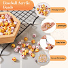 Biyun 200Pcs 2 Colors Opaque Acrylic Round Beads SACR-BY0001-02-5