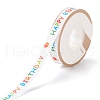 Single Face Polyester Printed Satin Ribbon SRIB-I005-04A-01-2