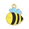 Bees Theme Alloy Enamel Pandants FIND-M083-06K-G-1