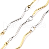Ion Plating(IP) 304 Stainless Steel Wave Bar Link Chains CHS-M005-10GP-2