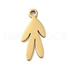 304 Stainless Steel Charms STAS-S123-01G-07-1