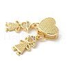 Brass Micro Pave Cubic Zirconia Pendants KK-P294-22G-2