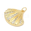 Brass Micro Pave Cubic Zirconia Pendants KK-U058-41G-2