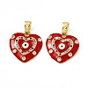 Brass Enamel Pendants KK-E068-VC038-2