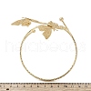 Butterfly Alloy Arm Cuff Bangles for Girl Women AJEW-A063-01H-G-5
