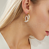 Fashionable Brass Spiral Stud Earrings RR9701-1