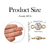 Brass Pave Cubic Zirconia Connector Charms FIND-TAC0014-46G-14