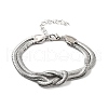 304 Stainless Steel Snake Chain Bracelets for Women BJEW-G744-01P-2