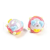 Hand Painted Acrylic with Enamel Beads MACR-K354-28-2