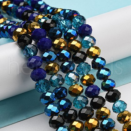 Glass Beads Strands EGLA-A034-M8mm-36-1