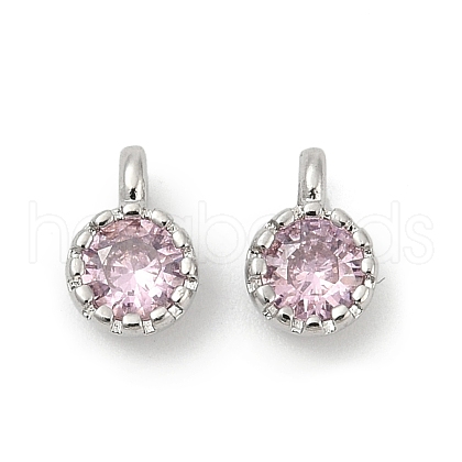 Brass Pave Cubic Zirconia Pendants KK-H204-03P-04-1