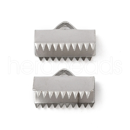 304 Stainless Steel Ribbon Crimp Ends STAS-E471-05L-P-1