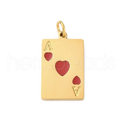 304 Stainless Steel Enamel Pendants STAS-U049-04C-05G-1