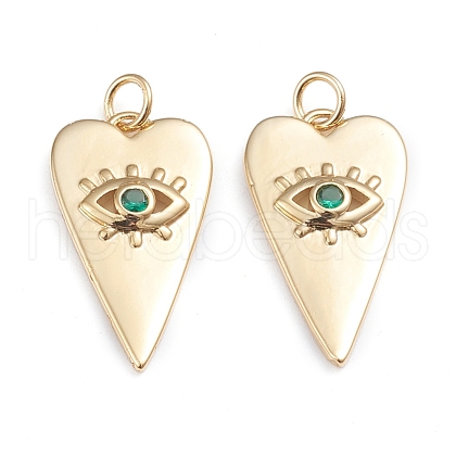 Brass Micro Pave Cubic Zirconia Pendants ZIRC-I042-01A-1