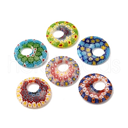 Handmade Millefiori Glass Beads LAMP-A155-01G-1