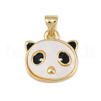 Brass Enamel Pendants KK-D376-02G-1