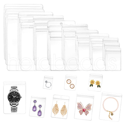 AHADERMAKER 240Pcs 8 Styles PVC Zip Lock Bags ABAG-GA0001-28-1