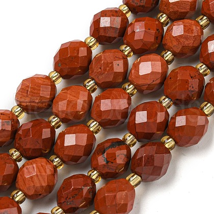 Natural Red Jasper Beads Strands G-N342-39-1